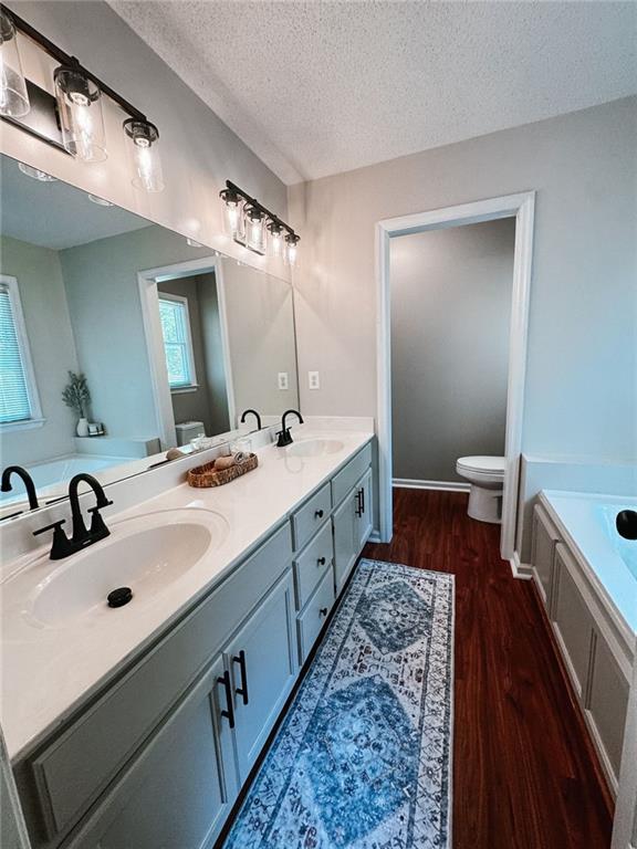 334 Summit Heights Drive Nicholson, GA 30565 - Photo 9 of 25 a spacious bathroom with a double vanity sink a mirror and a toilet