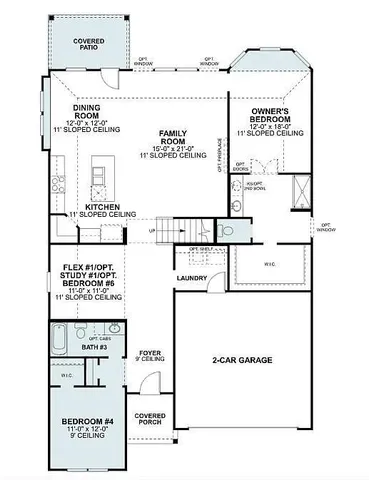 a view of a park with swings and slides