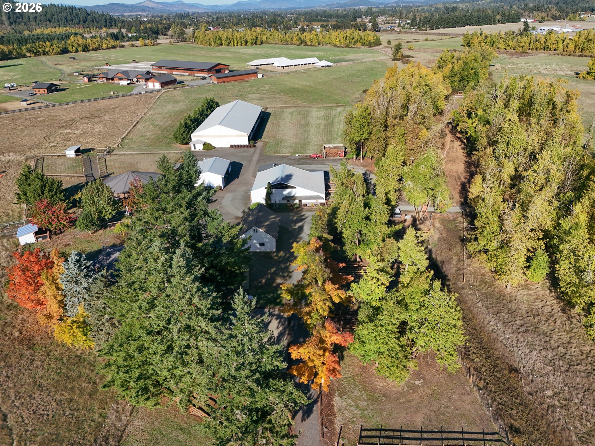 33391 Howe Lane Creswell, OR 97426 - Photo 38 of 40 an aerial view of residential houses with outdoor space