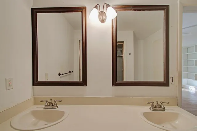 a view of a glass door with a window