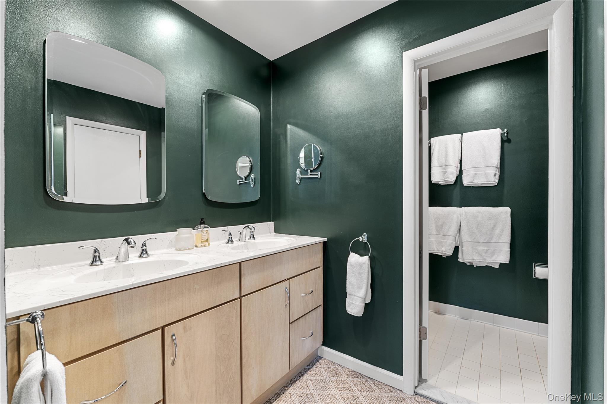 17 Ledgewood Commons Millwood, NY 10546 - Photo 9 of 22 a bathroom with a double vanity sink and a mirror