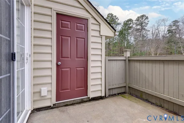 a view of a yard with an outdoor space