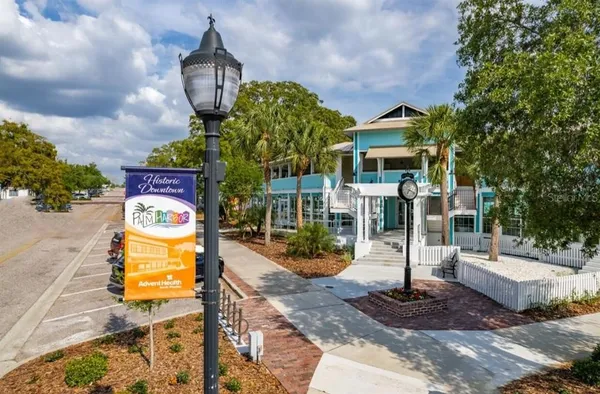 a front view of a house with a garden and tree