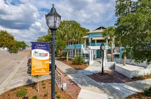 a front view of a house with a garden and tree