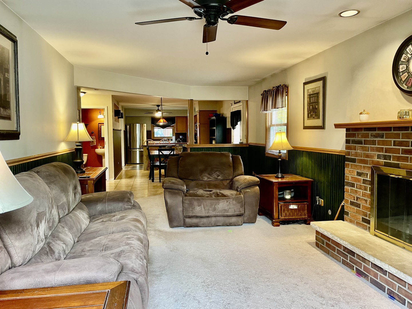 1707 Pine Road Homewood, IL 60430 - Photo 6 of 22 a living room with furniture and a fireplace