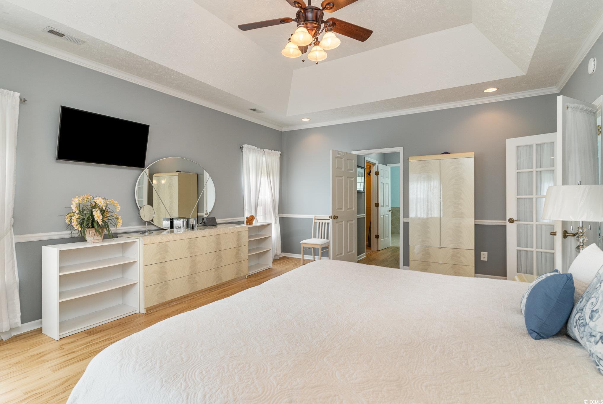 1168 Floyd Page Road Galivants Ferry, SC 29544 - Photo 18 of 37 Bedroom featuring light hardwood / wood-style floo