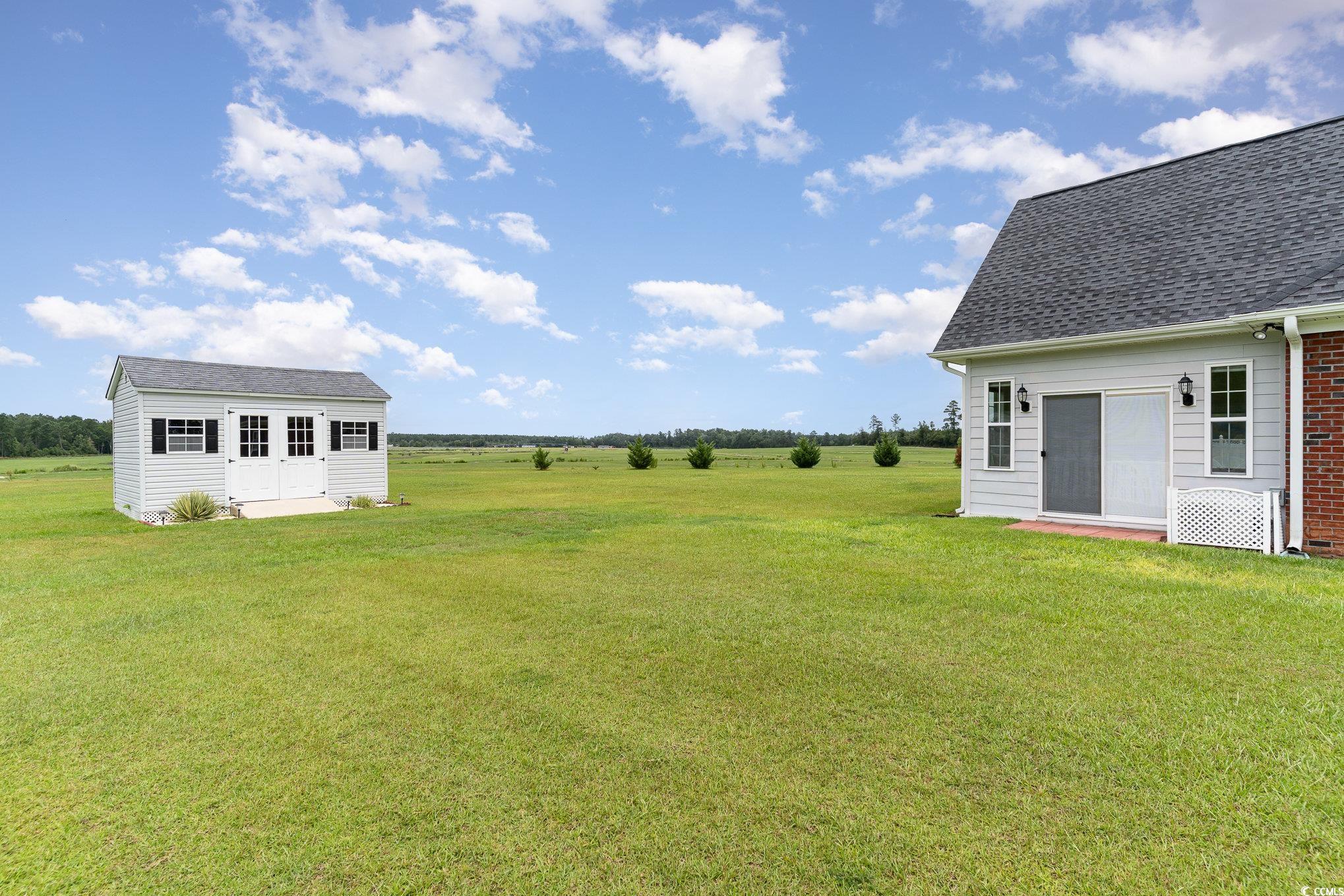 1168 Floyd Page Road Galivants Ferry, SC 29544 - Photo 34 of 37 Rear view of house with a yard and a patio area