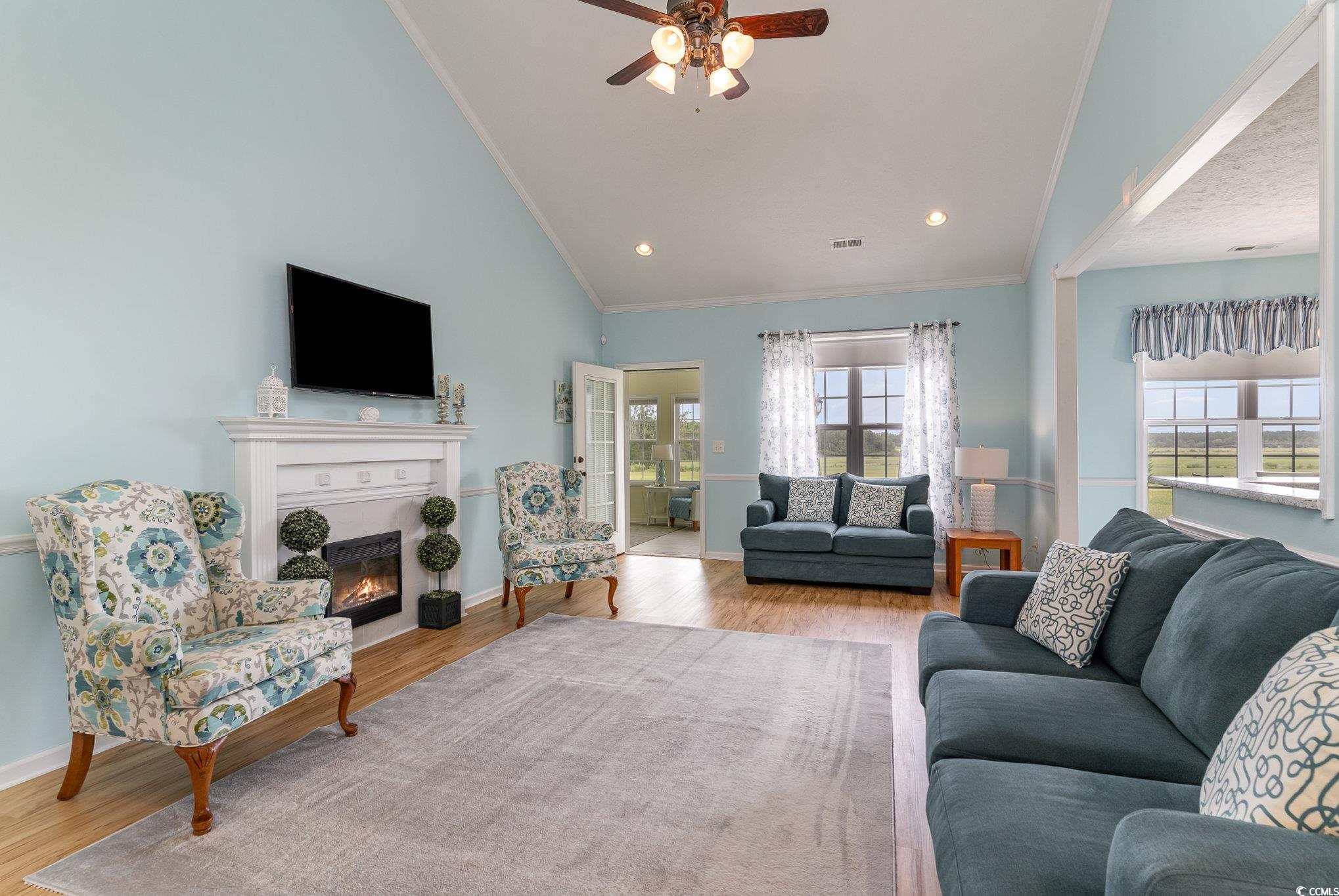1168 Floyd Page Road Galivants Ferry, SC 29544 - Photo 5 of 37 Living room with light hardwood / wood-style floor