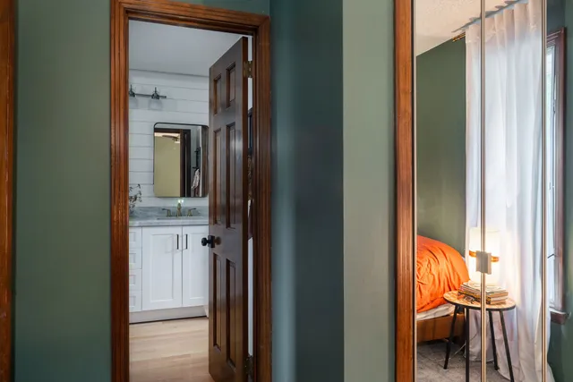 a view of a room with a sink