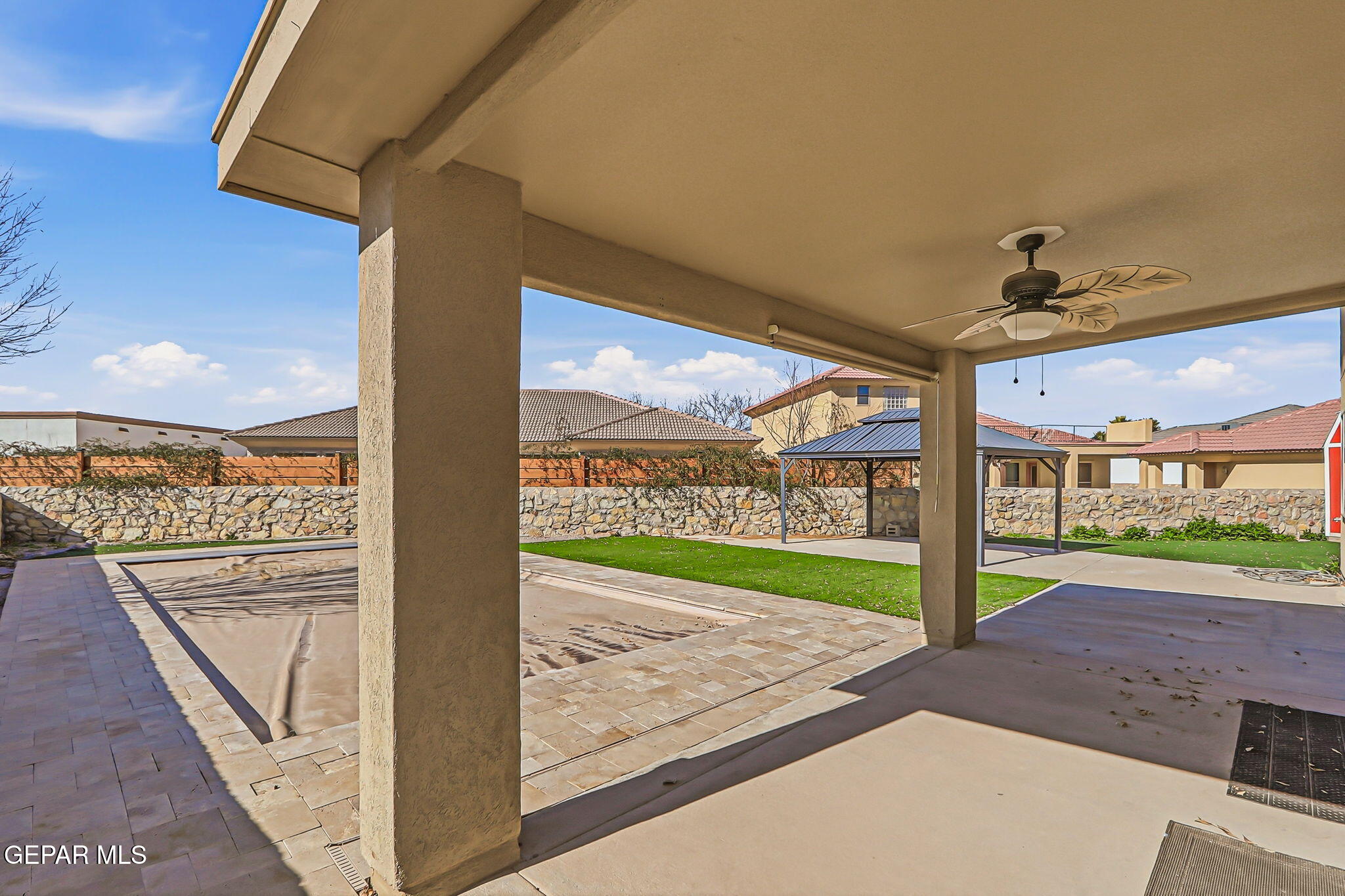 520 Gomez Road El Paso, TX 79932 - Photo 59 of 72 a view of a room with wooden floor and iron stairs