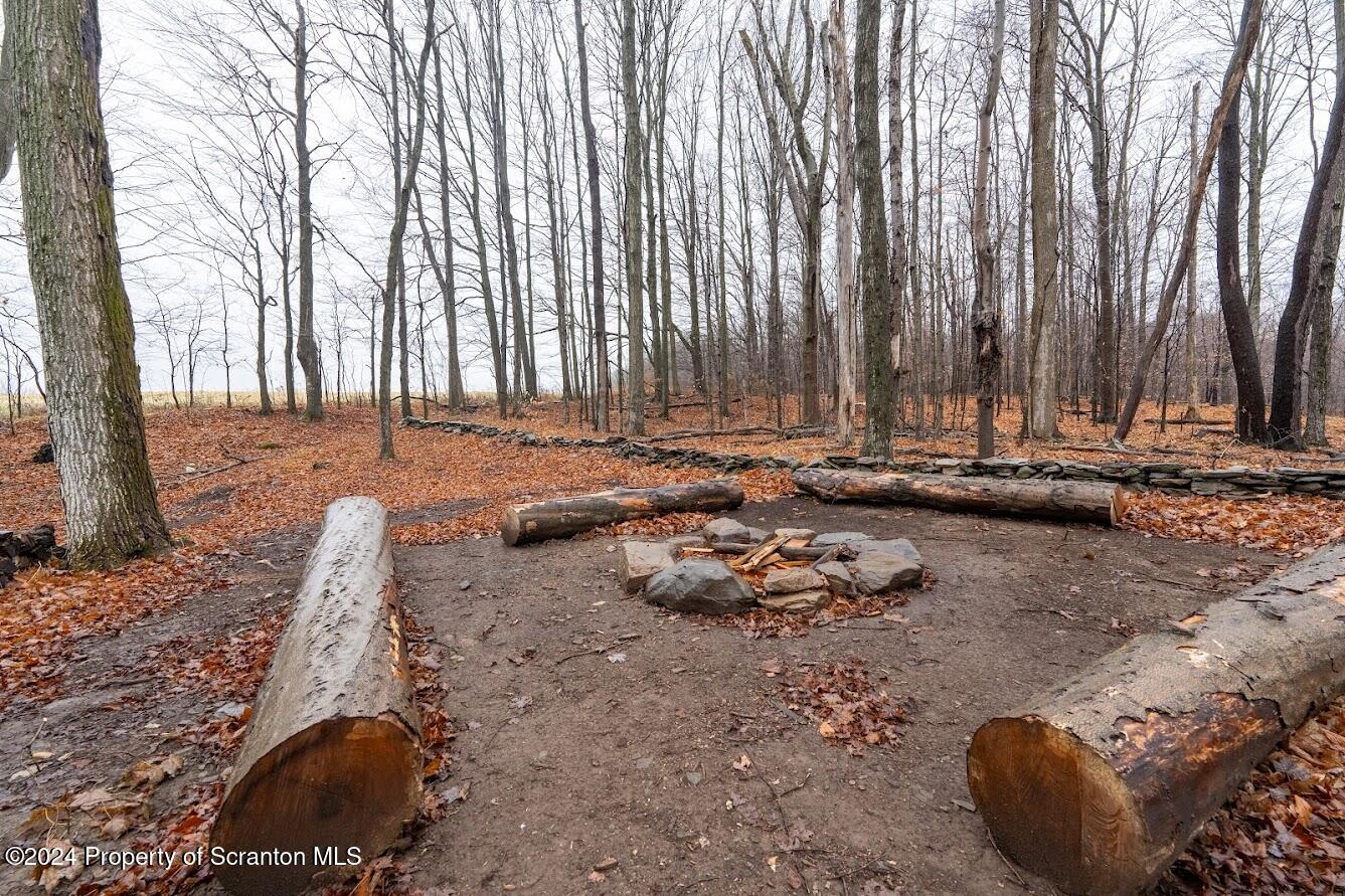 18285 Pa-92 Jackson, PA 18825 - Photo 13 of 49 a view of a backyard with chairs and a fire pit