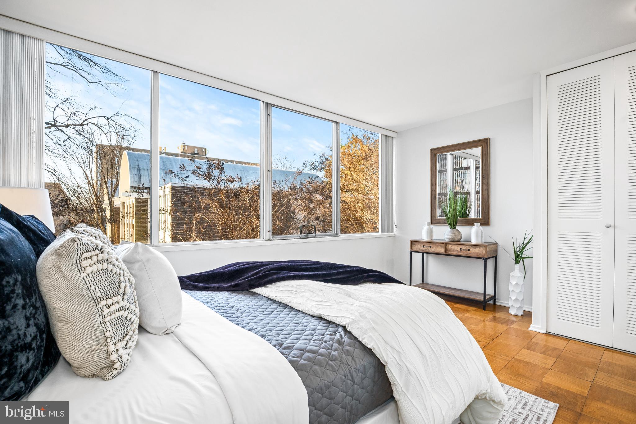 345 O Street Southwest Washington, DC 20024 - Photo 26 of 50 Bright and airy bedroom with city views.