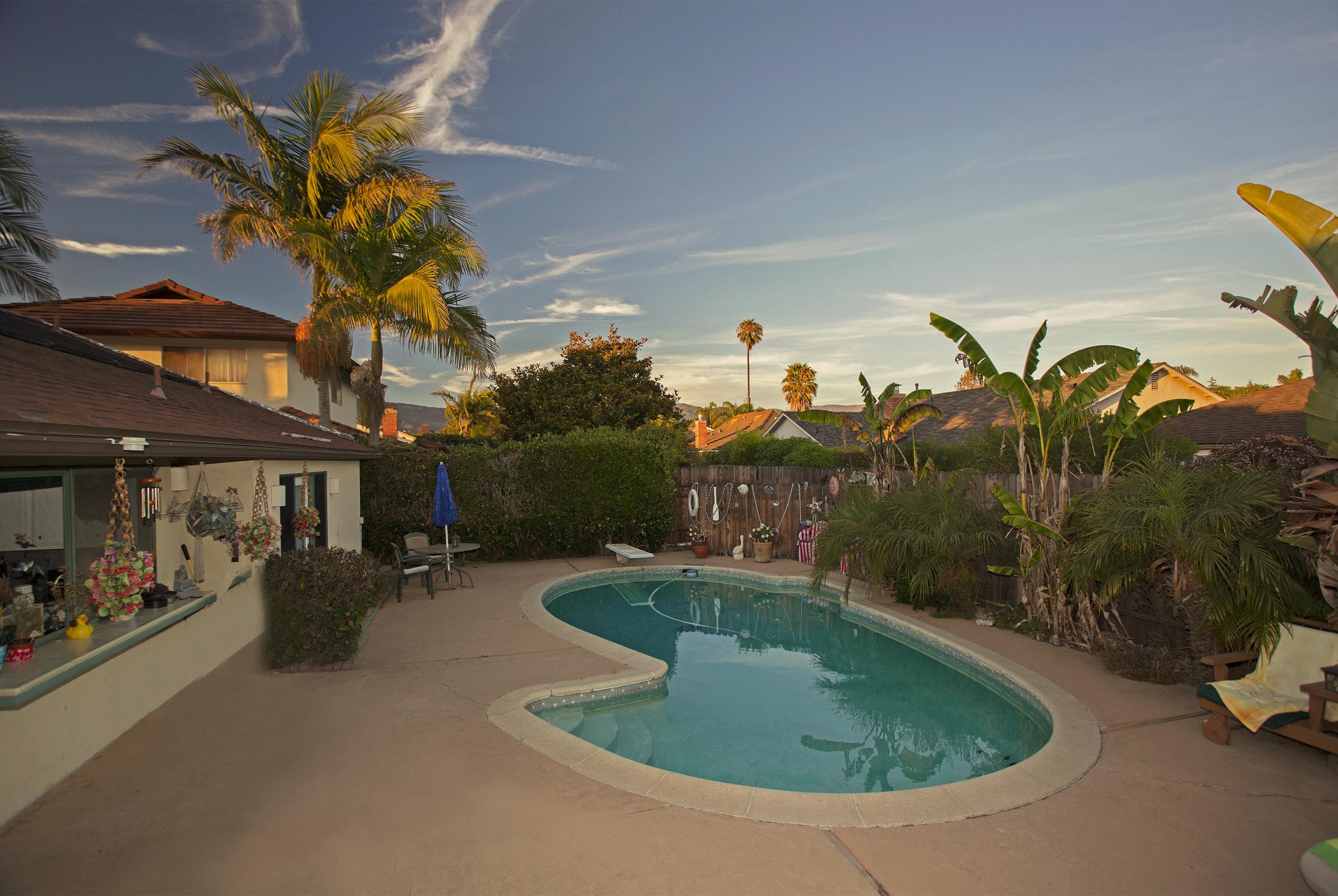 492 Pacific Oaks Road Goleta, CA 93117 - Photo 3 of 4 Back Yard, Pool Area