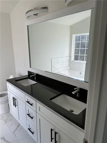 a close view of sink and mirror