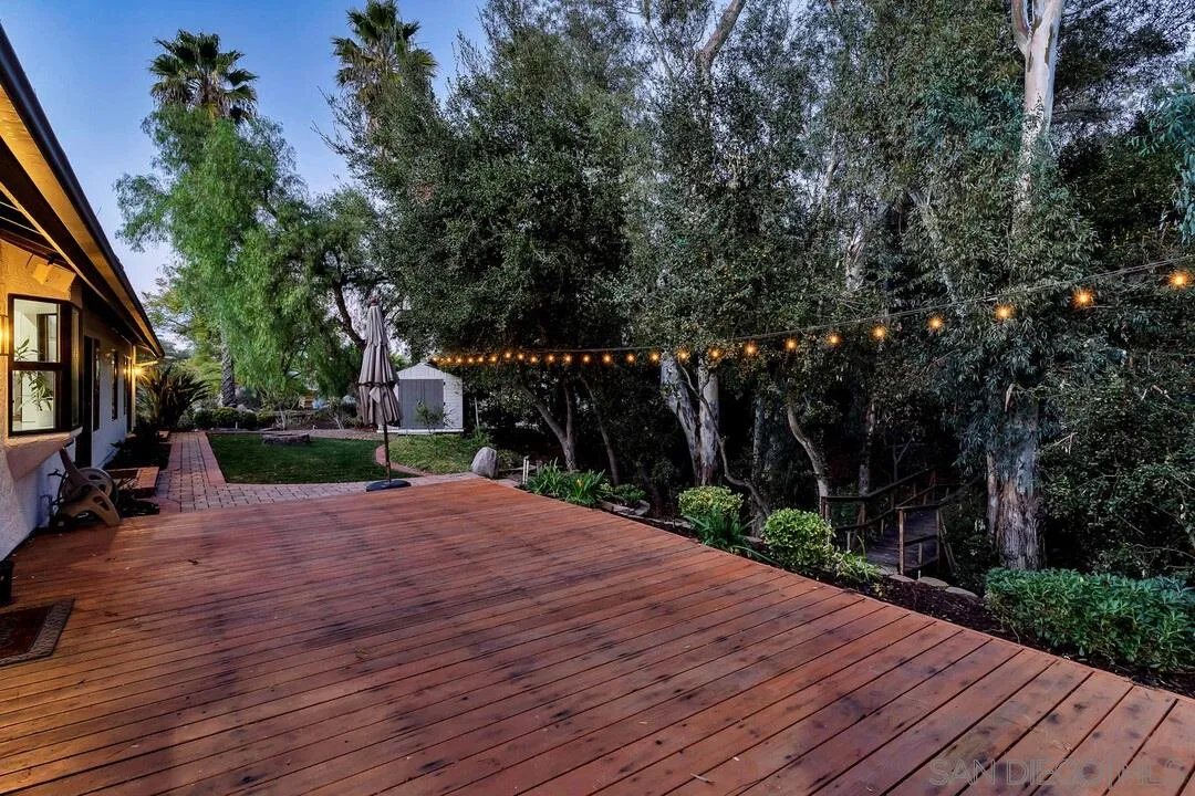 15867 Prairie Vista Road Poway, CA 92064 - Photo 64 of 70 a wooden bench sitting on top of a wooden floor