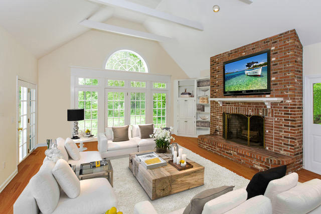 135 Mill Road New Canaan, CT 06840 - Photo 3 of 16 a living room with furniture fireplace and window