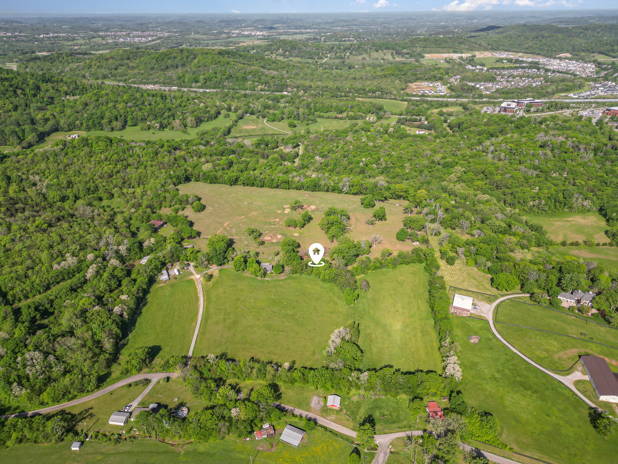 4481 Dyke Bennett Road Franklin, TN 37064 - Photo 20 of 24 an aerial view of residential houses with outdoor space and swimming pool