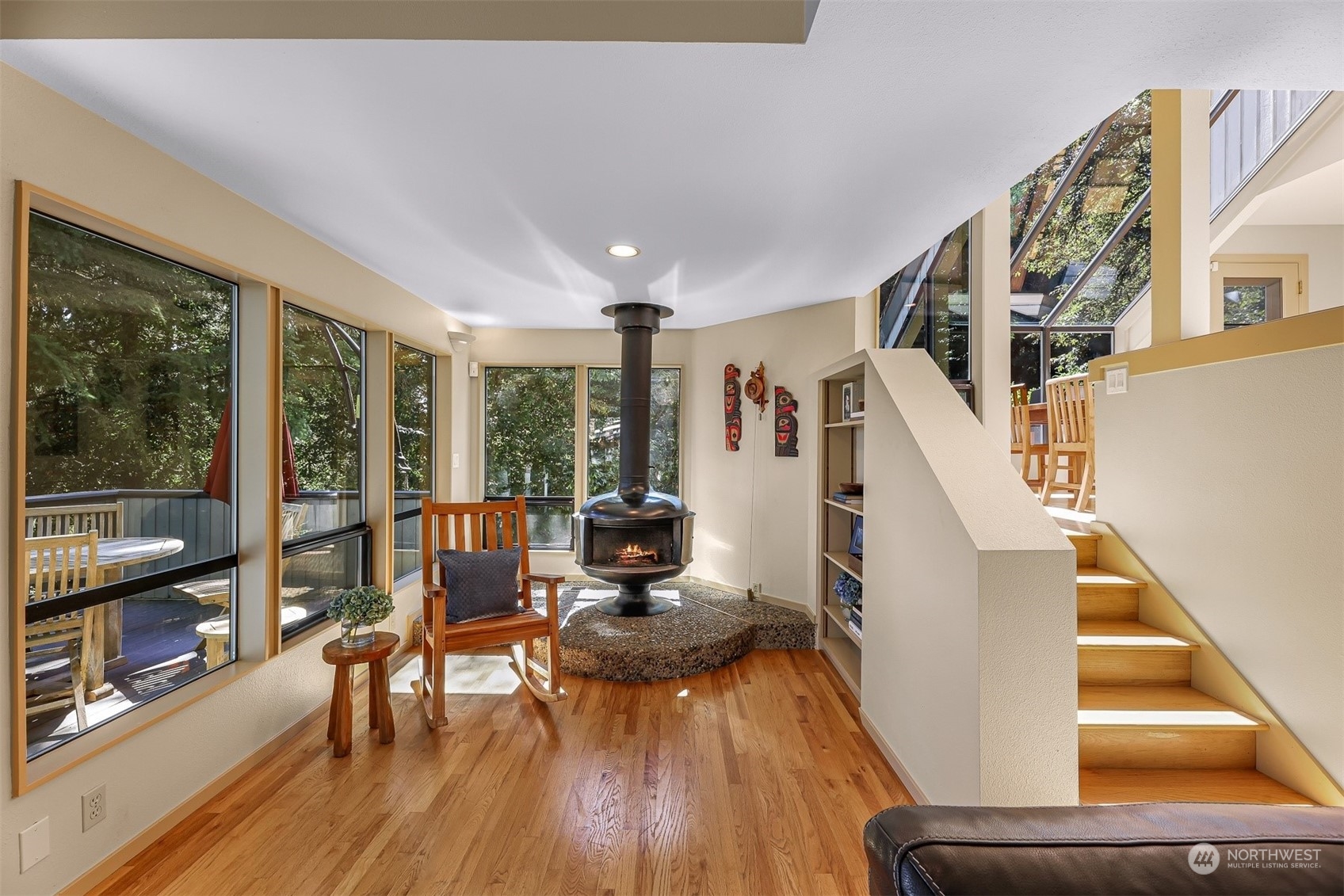 4431 Ferncroft Road Mercer Island, WA 98040 - Photo 6 of 40 a living room with furniture and a large window