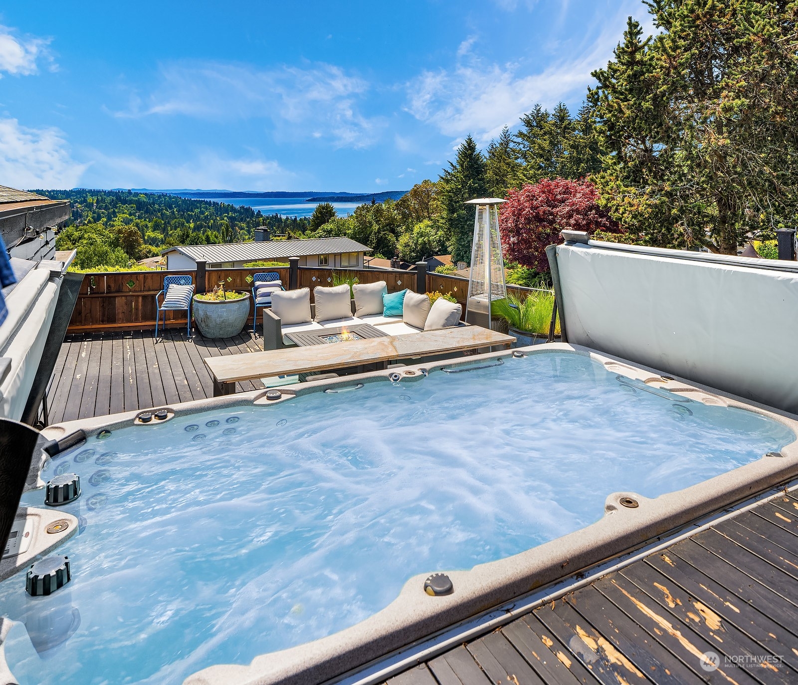 16404 9th Avenue Southwest Burien, WA 98166 - Photo 38 of 40 a view of roof deck with a barbeque and wooden floor