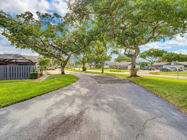 a view of a house with big yard and a large tree