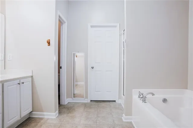 a view of a room with baby crib