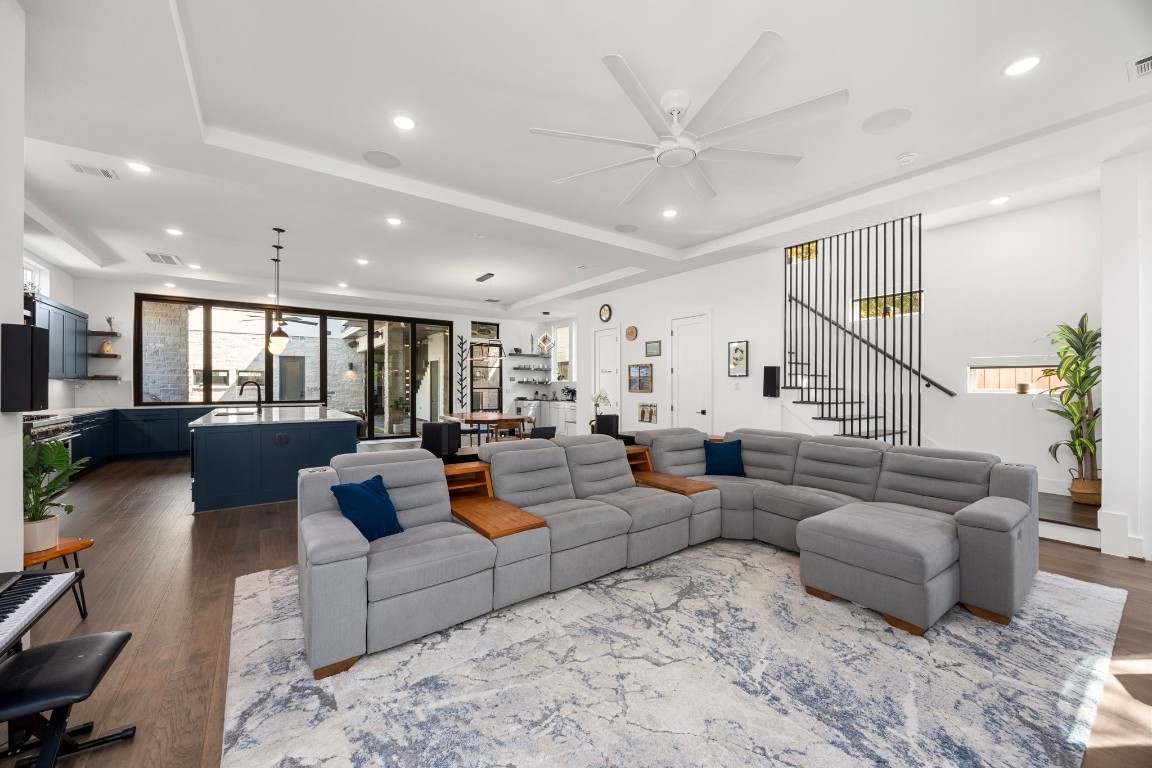 424 Redan Street Houston, TX 77009 - Photo 11 of 47 a living room with furniture and wooden floor