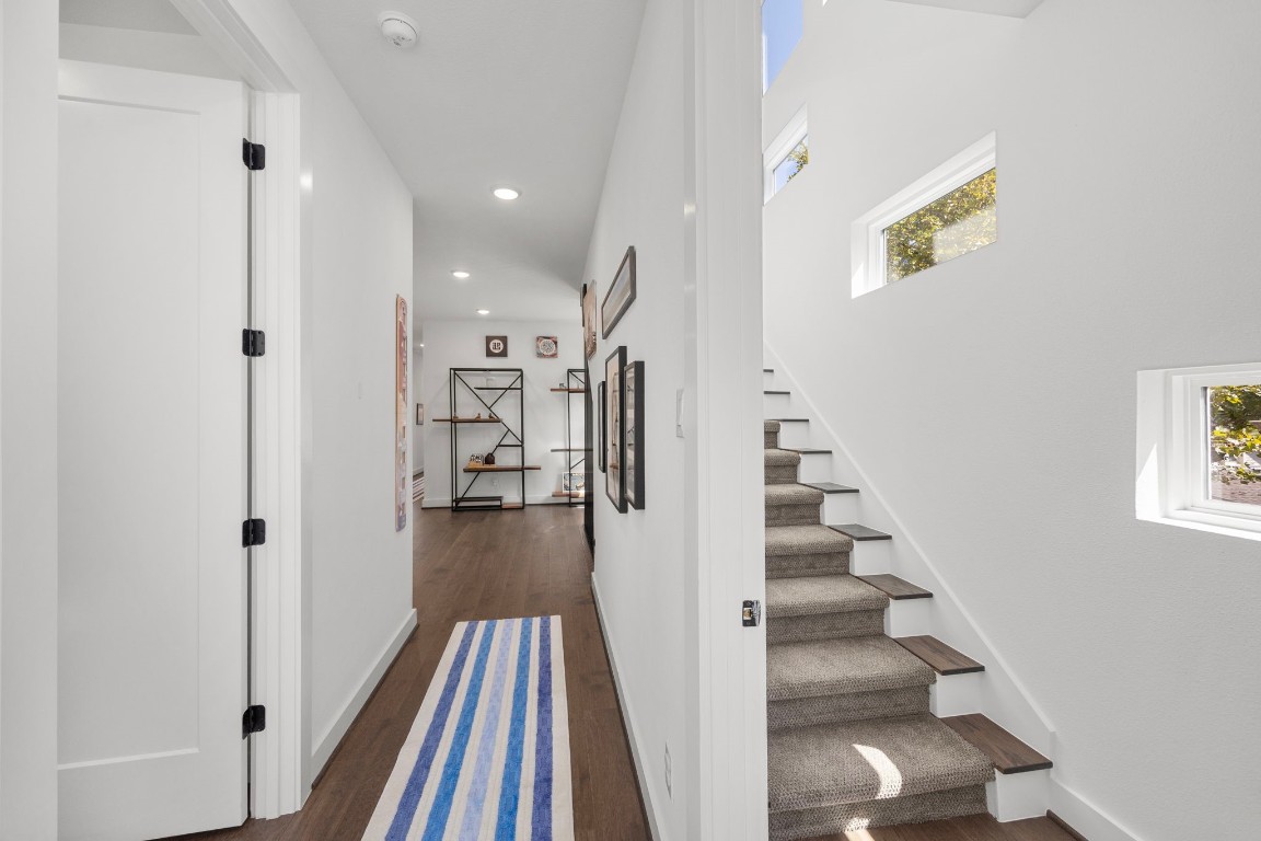 424 Redan Street Houston, TX 77009 - Photo 21 of 47 a view of entryway and hall with wooden floor