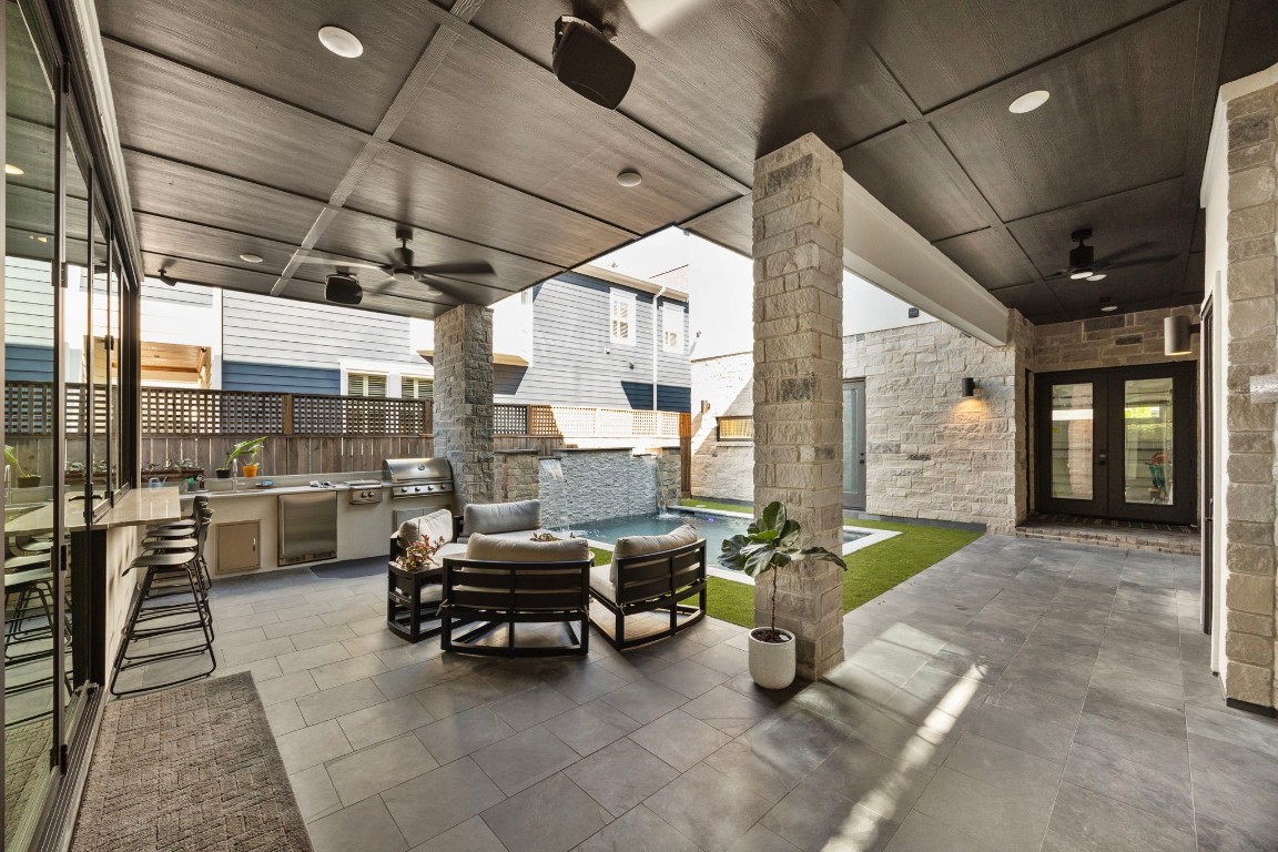 424 Redan Street Houston, TX 77009 - Photo 45 of 47 a outdoor space with patio lots of furniture and a couch