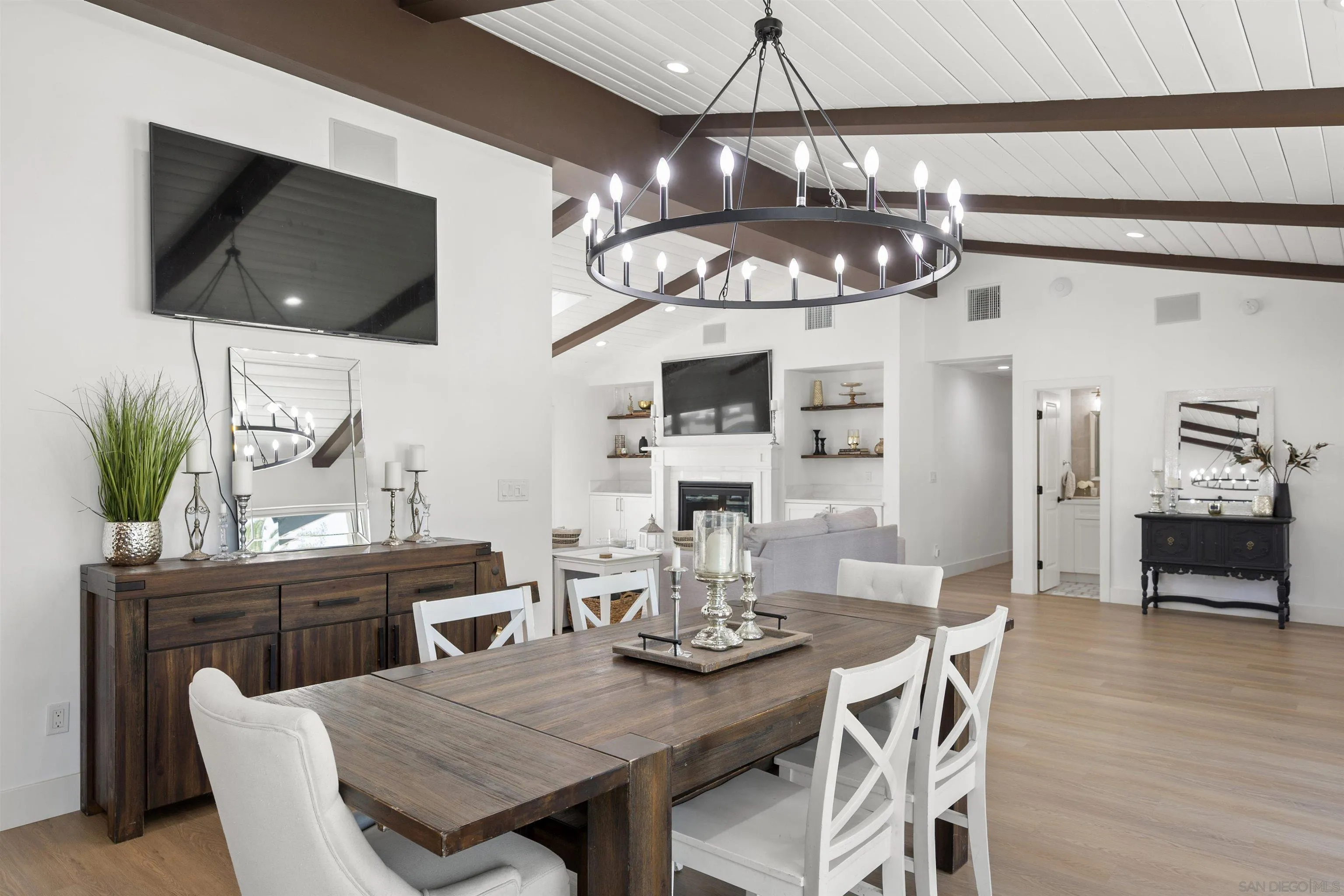 13367 Calle Colina Poway, CA 92064 - Photo 24 of 60 a view of a dining room with furniture and wooden floor