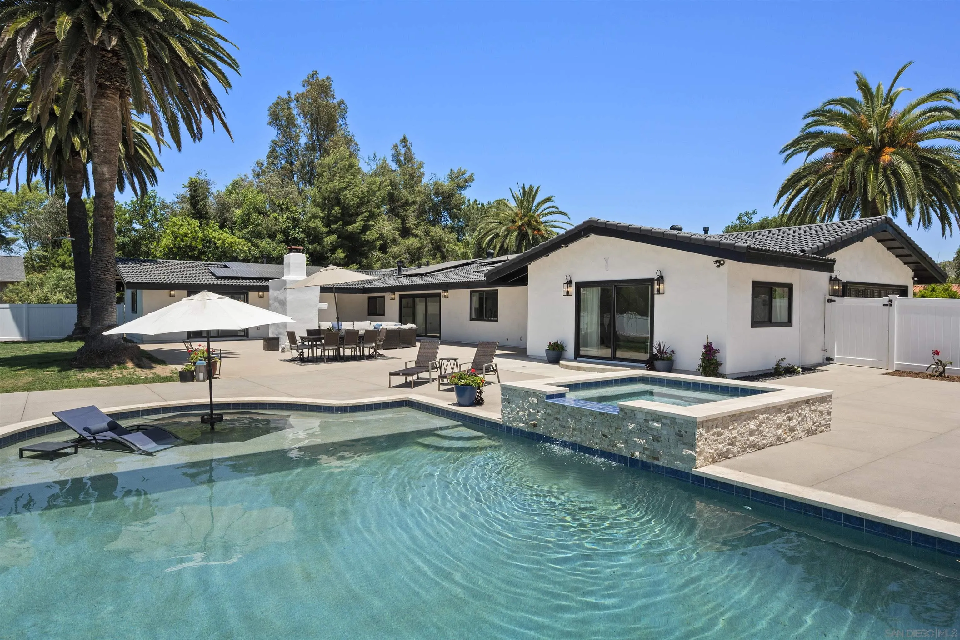 13367 Calle Colina Poway, CA 92064 - Photo 38 of 60 a front view of house with yard and swimming pool