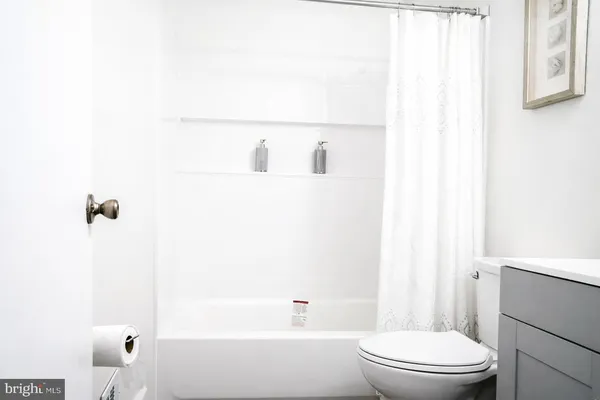 a bathroom with a toilet and a bathtub