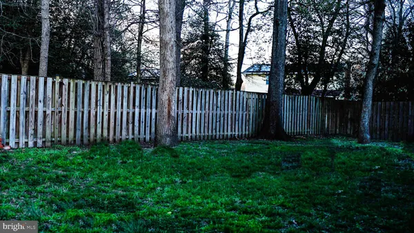 a view of a backyard with green space