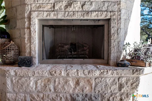 a view of a garden with a slide