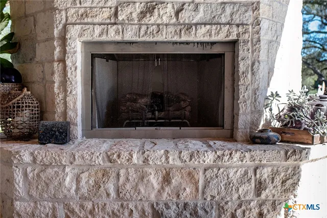 a view of a garden with a slide