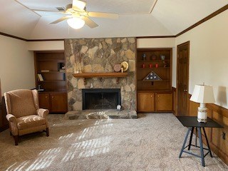 ROCK FIREPLACE