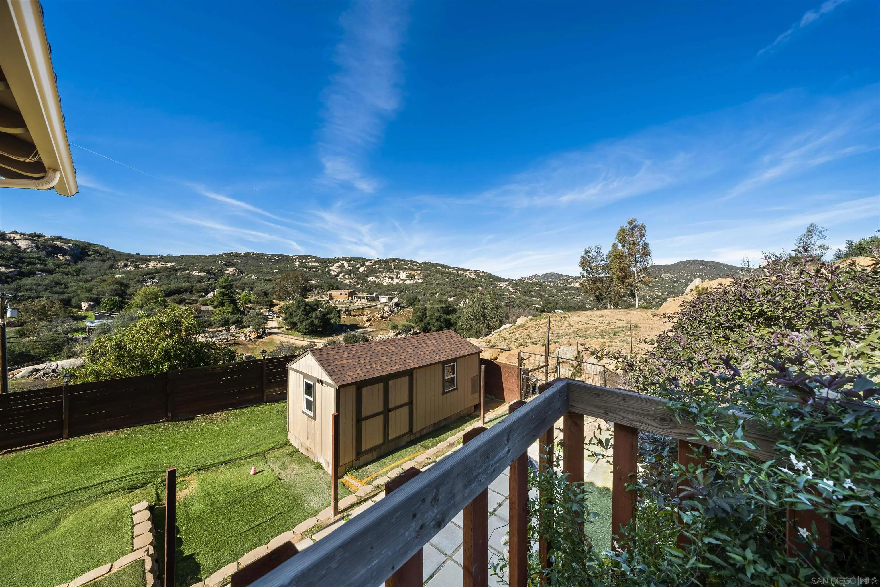 20872 Deerhorn Valley Road Jamul, CA 91935 - Photo 51 of 64 a view of a balcony with an outdoor space
