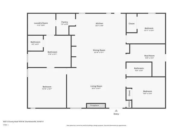 $695,000 | 8257 South County Road 1075 West, Charlottesville, IN 46117