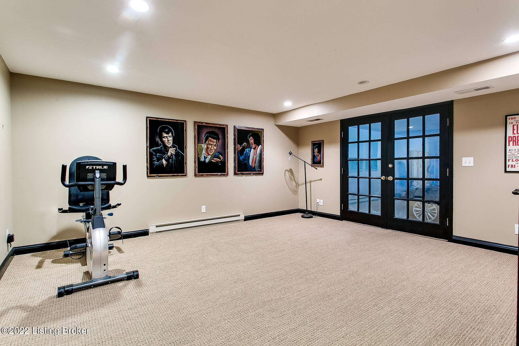 560 Sunset Road Louisville, KY 40206 - Photo 72 of 88 Exercise room with views of the French doors leading to a 2 car garage.