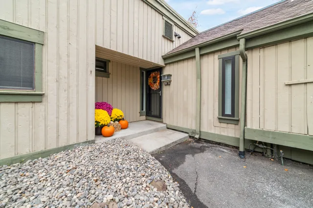 a view of a storage room with a window