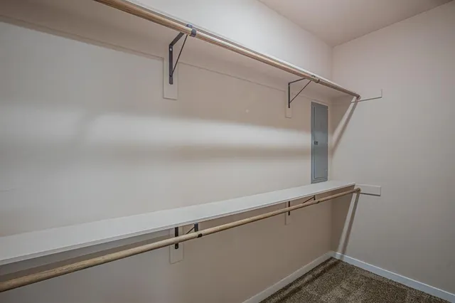 a close view of closet