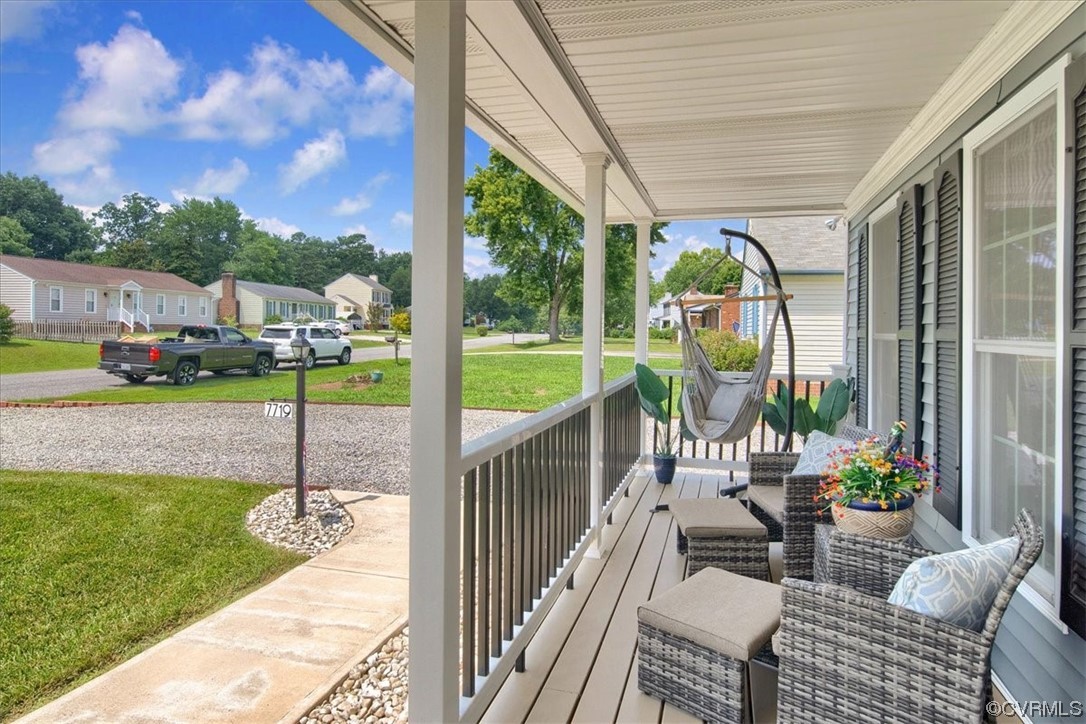 7719 Drexelbrook Road Chesterfield, VA 23832 - Photo 6 of 49 a view of a porch with furniture and garden