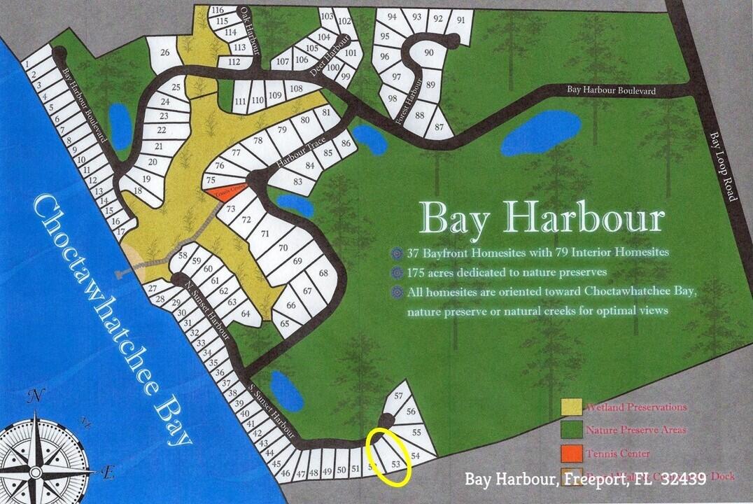 Lot 53 South Sunset Harbour Freeport, FL 32439 - Photo 23 of 23 Lot 53 BH Map with Lot Circled 6.23.2024