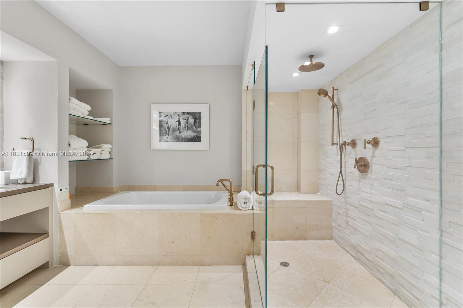 450 Alton Road, Unit 3106 Miami Beach, FL 33139 - Photo 25 of 40 a bathroom with a bathtub and a shower