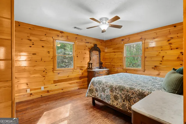 a view of a town with mountains in the background