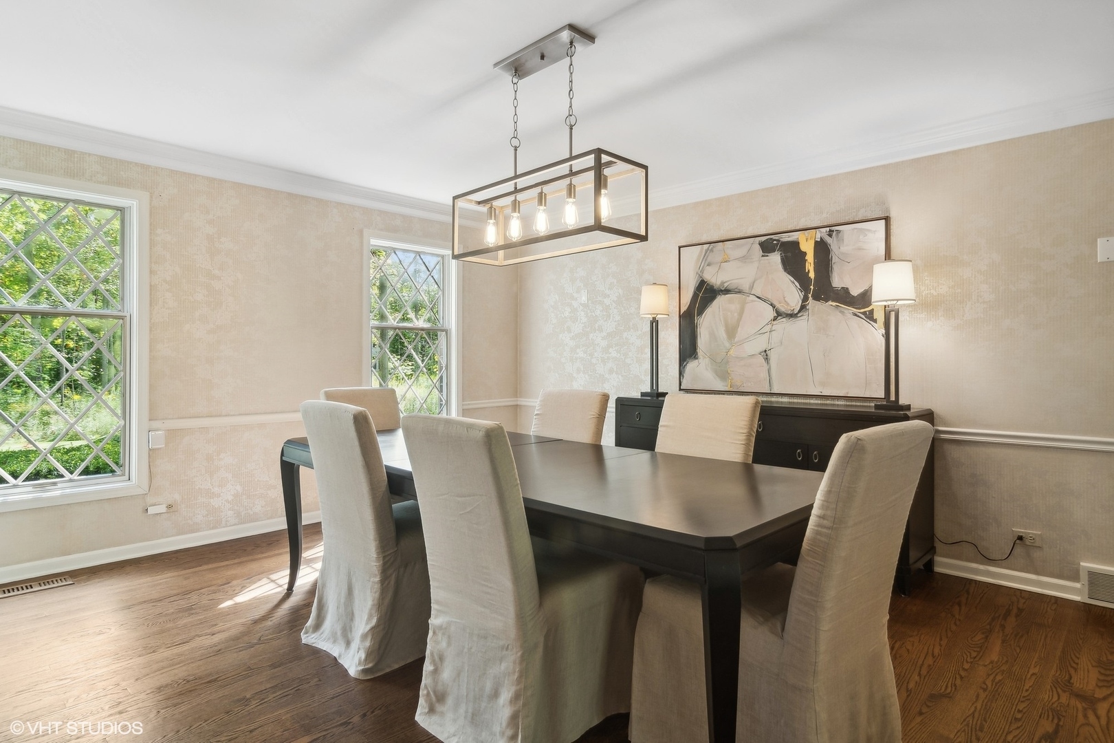 508 Forest Cove Road Lake Bluff, IL 60044 - Photo 22 of 38 a view of a dining room with furniture window and wooden floor