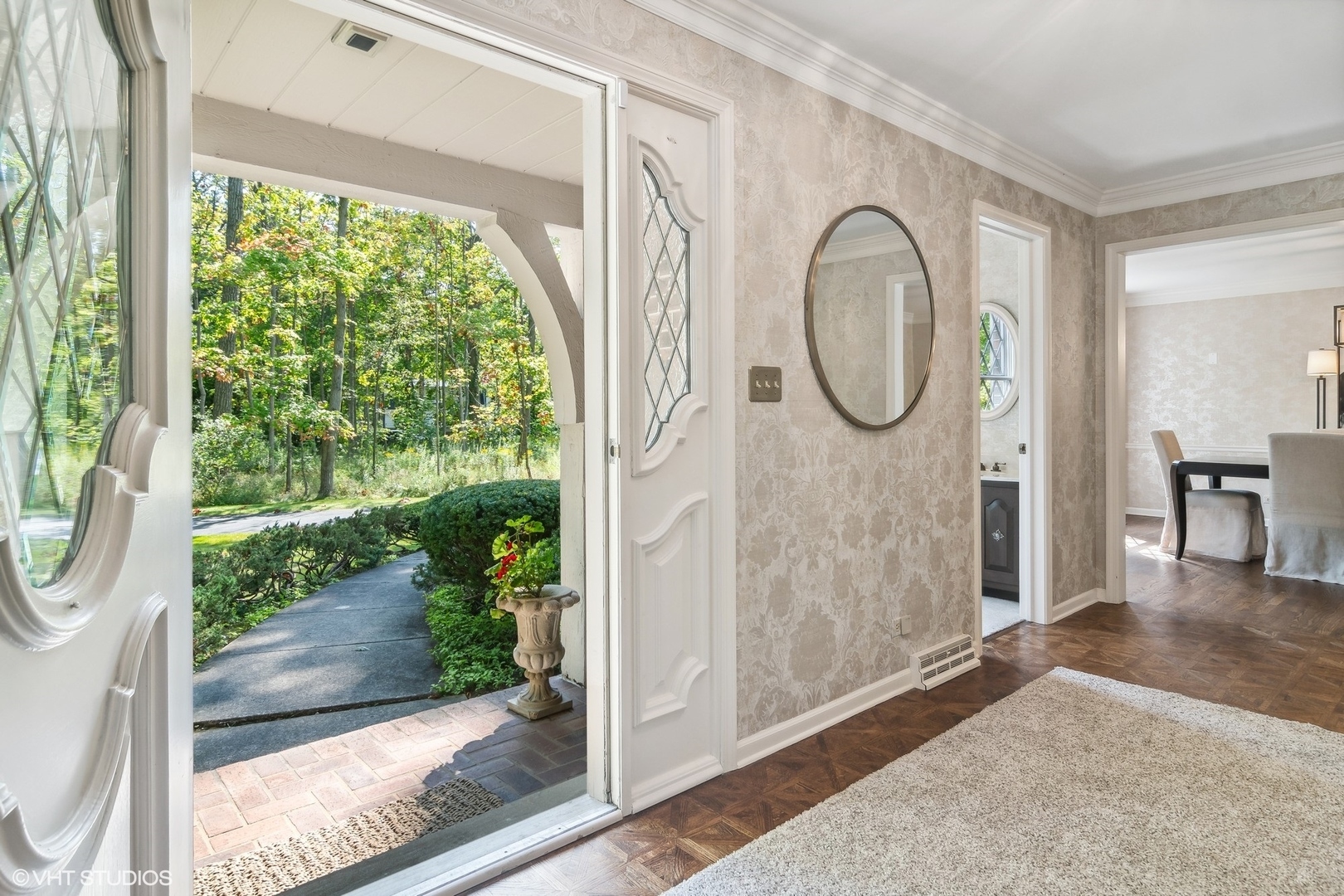 508 Forest Cove Road Lake Bluff, IL 60044 - Photo 4 of 38 a bathroom with a glass shower door and a window