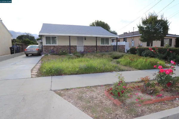 a house view with a garden space