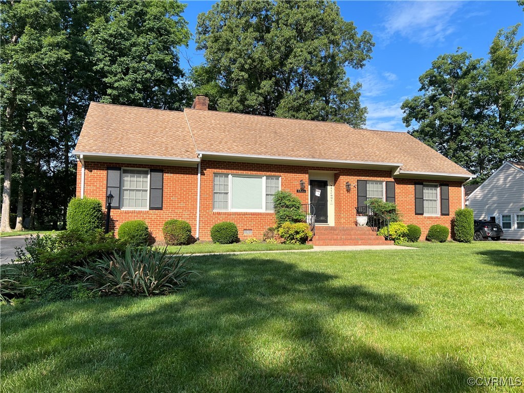 8426 Forge Road Henrico, VA 23228 - Photo 1 of 46 Ranch-style home featuring brick siding, a front y