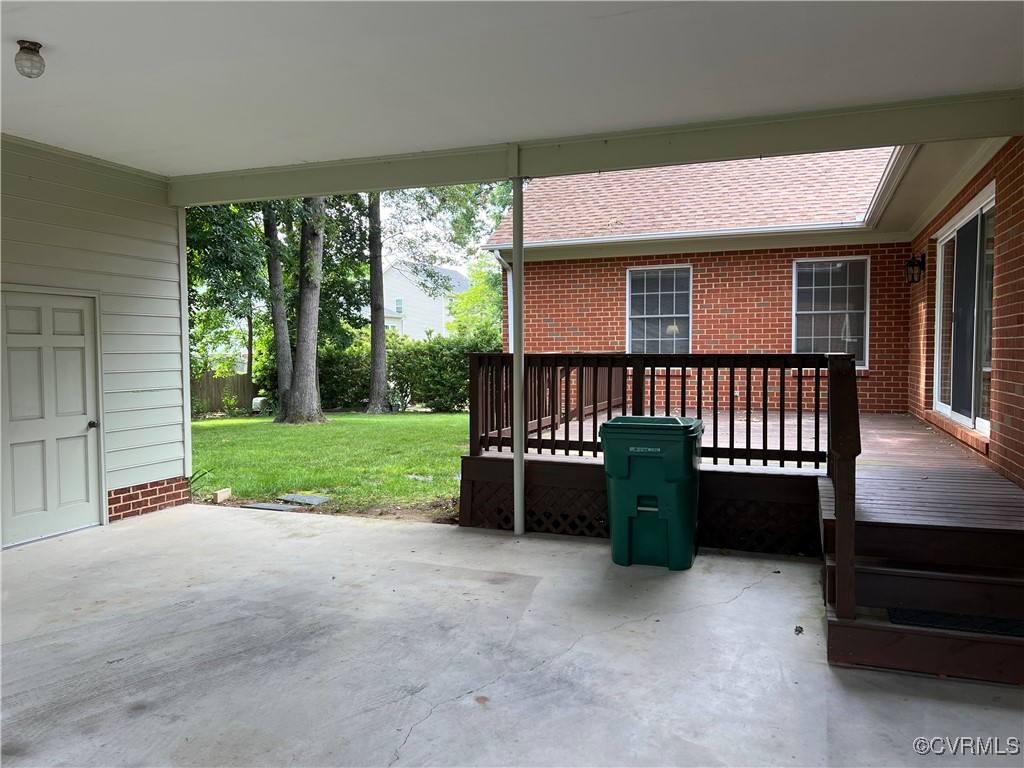 8426 Forge Road Henrico, VA 23228 - Photo 5 of 46 View of patio / terrace with a wooden deck