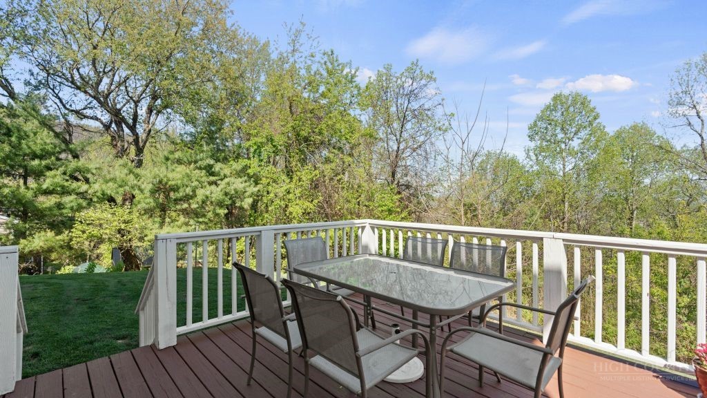 713 Kalmia Lane Boone, NC 28607 - Photo 36 of 50 a view of a deck with two chairs and a table